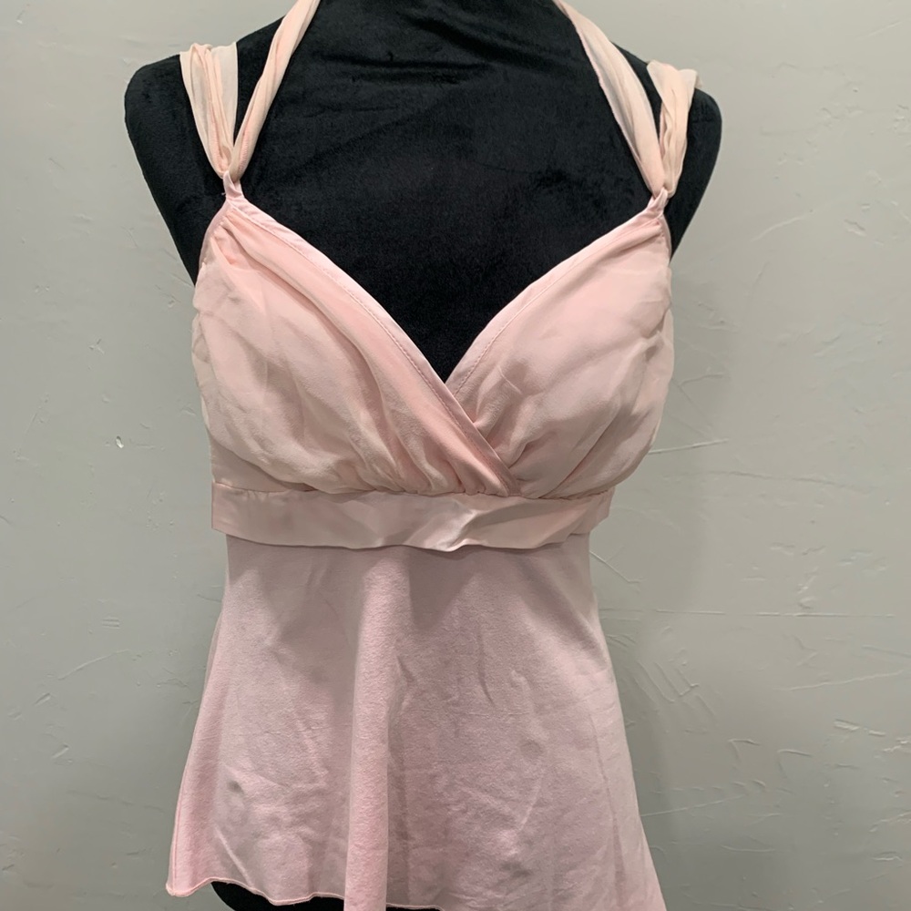 Arden B. Light Pink Halter Babydoll Top - Picture 2 of 7